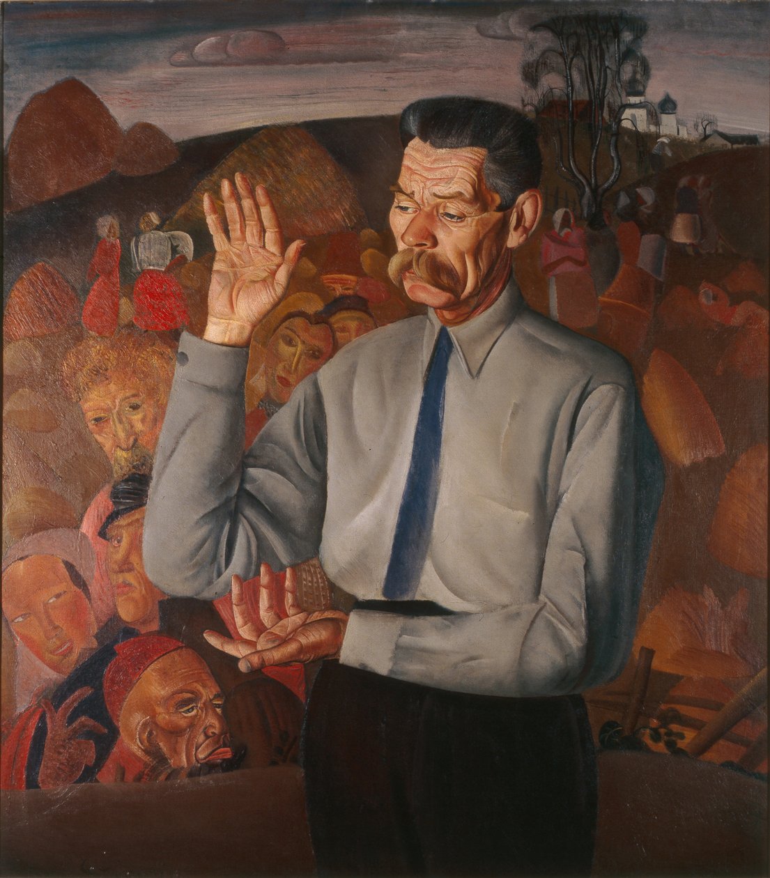 Maxim Gorkij szerző portréja 1868-1939, 1926 alkotó: Boris Dmitrievich Grigoriev