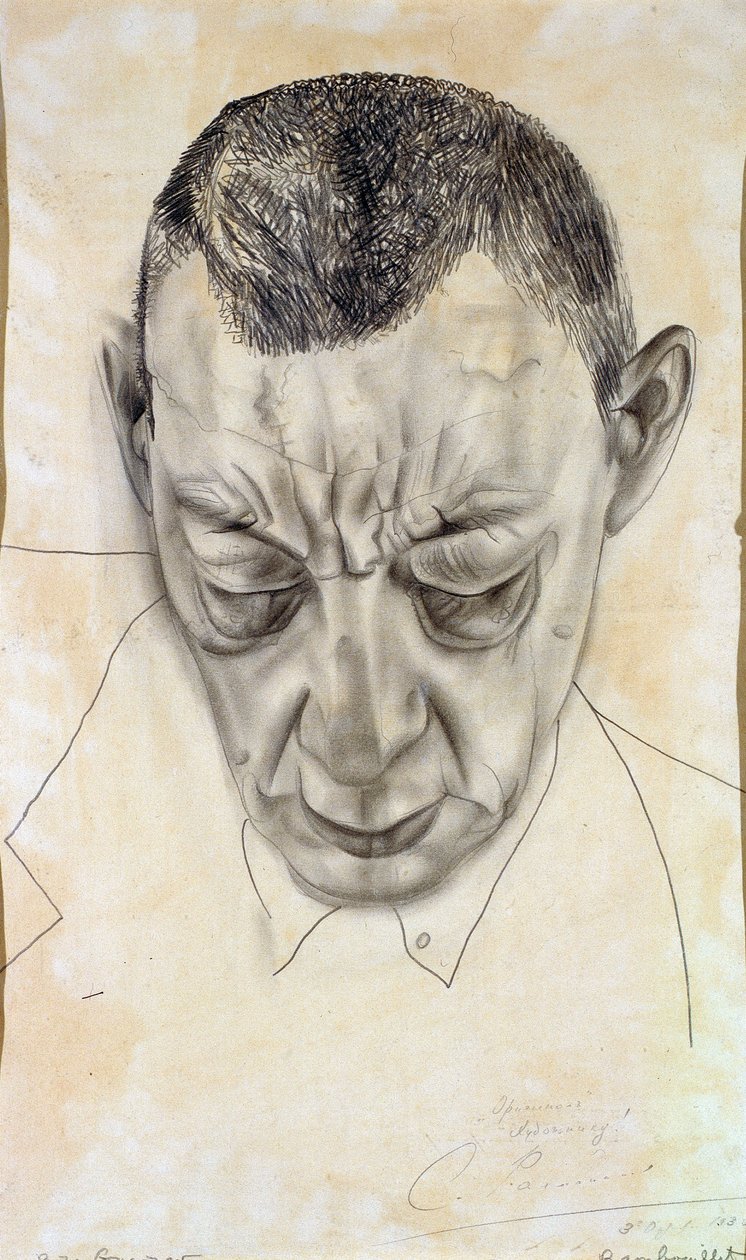 Szergej Rahmanyinov zeneszerző portréja 1873-1943, 1930 alkotó: Boris Dmitrievich Grigoriev