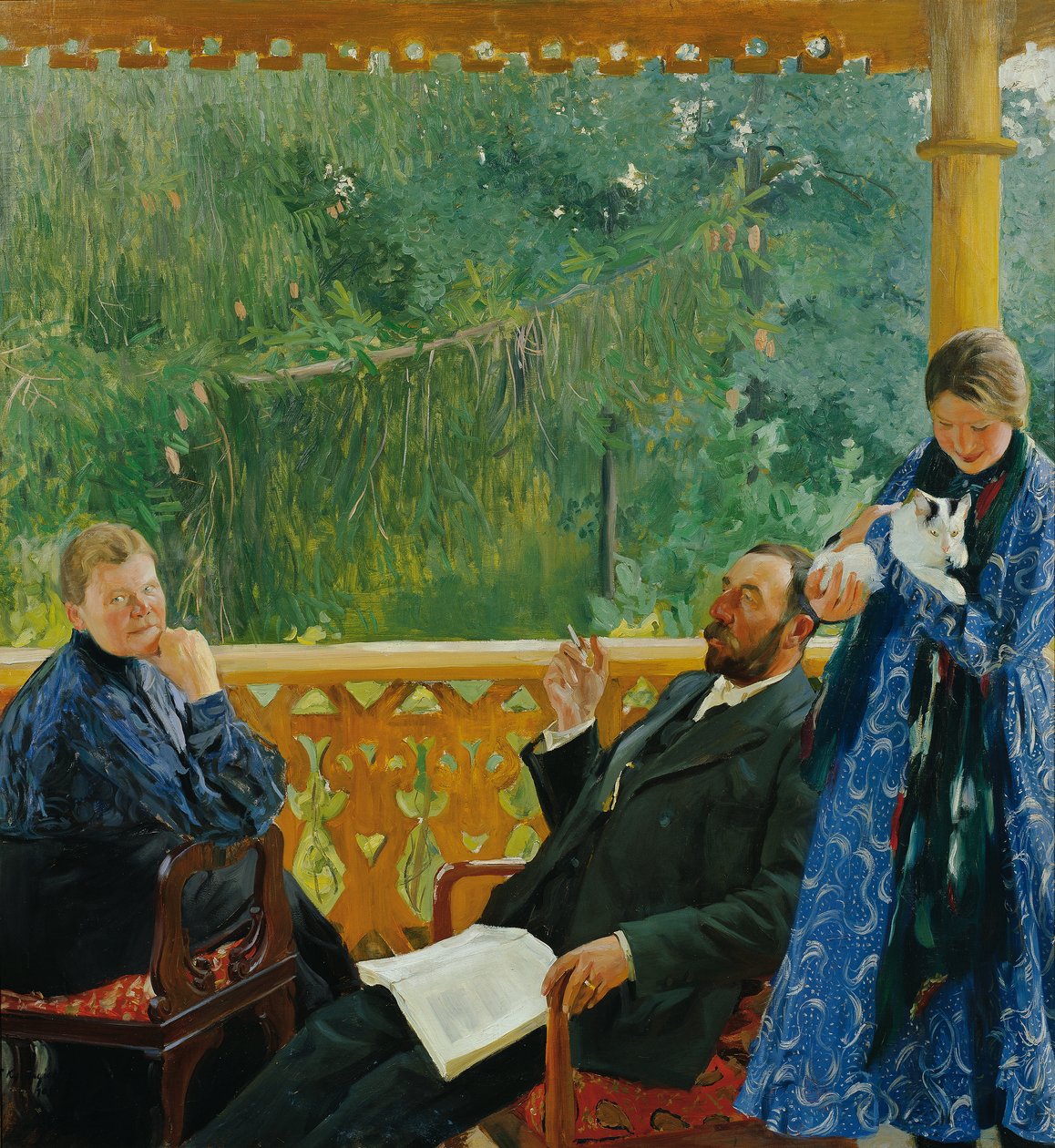 Családi portré (a Polenow család portréja) alkotó: Boris Mikhailovich Kustodiev