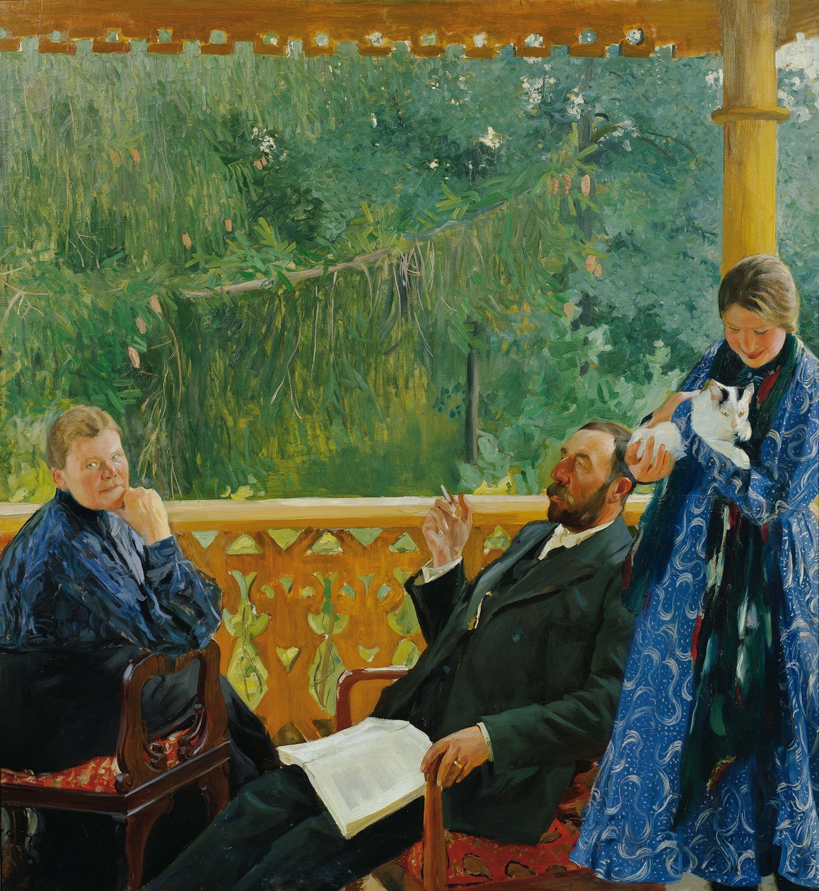 Családi portré A Polenow család portréja, 1904-1905. alkotó: Boris Mikhailovich Kustodiev