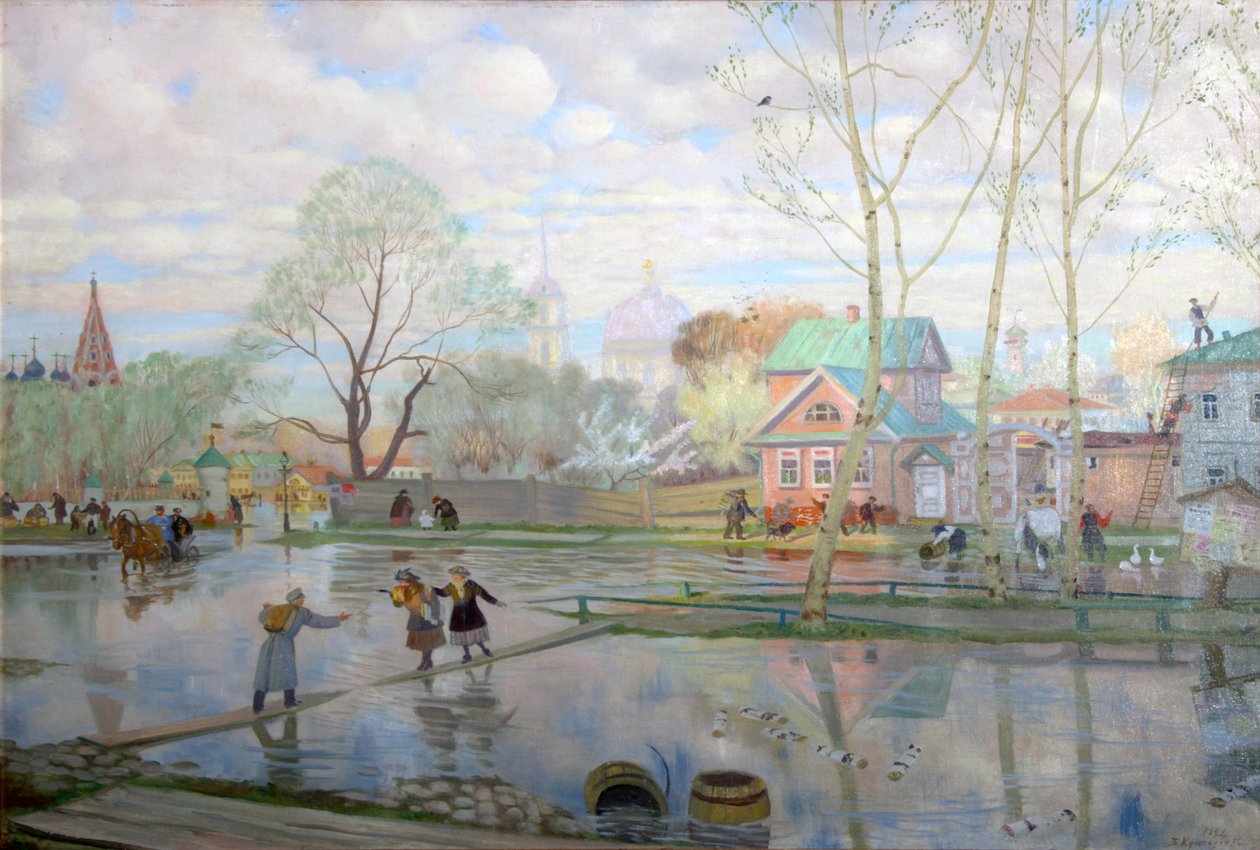 Tavasz, 1921. alkotó: Boris Mikhailovich Kustodiev