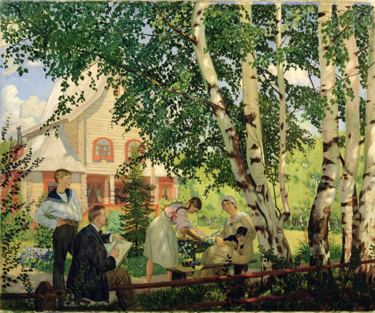 Otthon, 1914-18 alkotó: Boris Mikhailovich Kustodiev