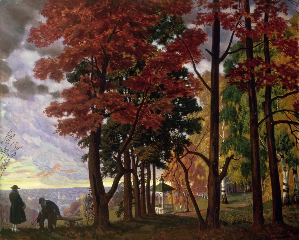 Ősz alkotó: Boris Mikhailovich Kustodiev