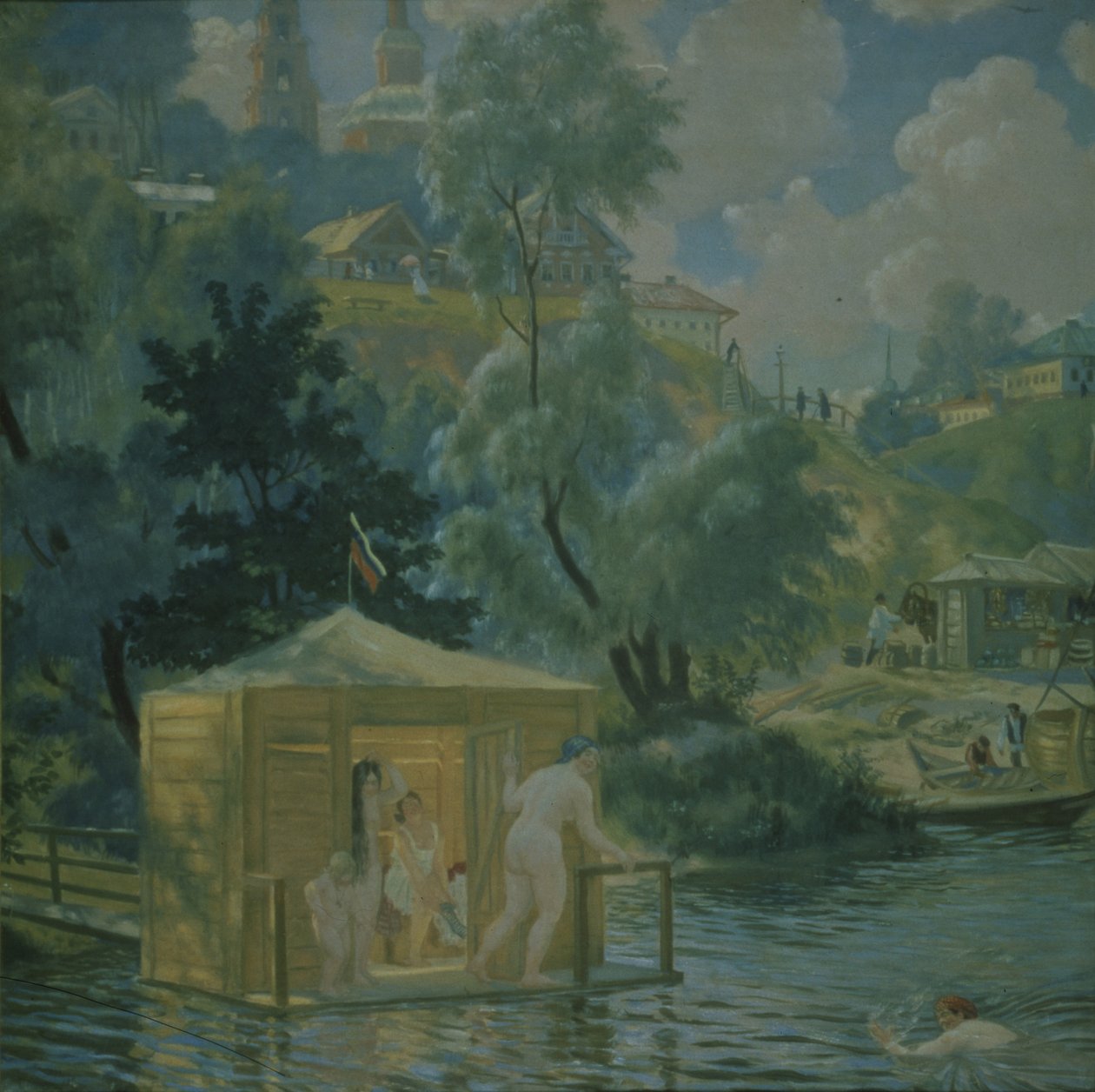 Fürdőzők, 1921 alkotó: Boris Mikhailovich Kustodiev