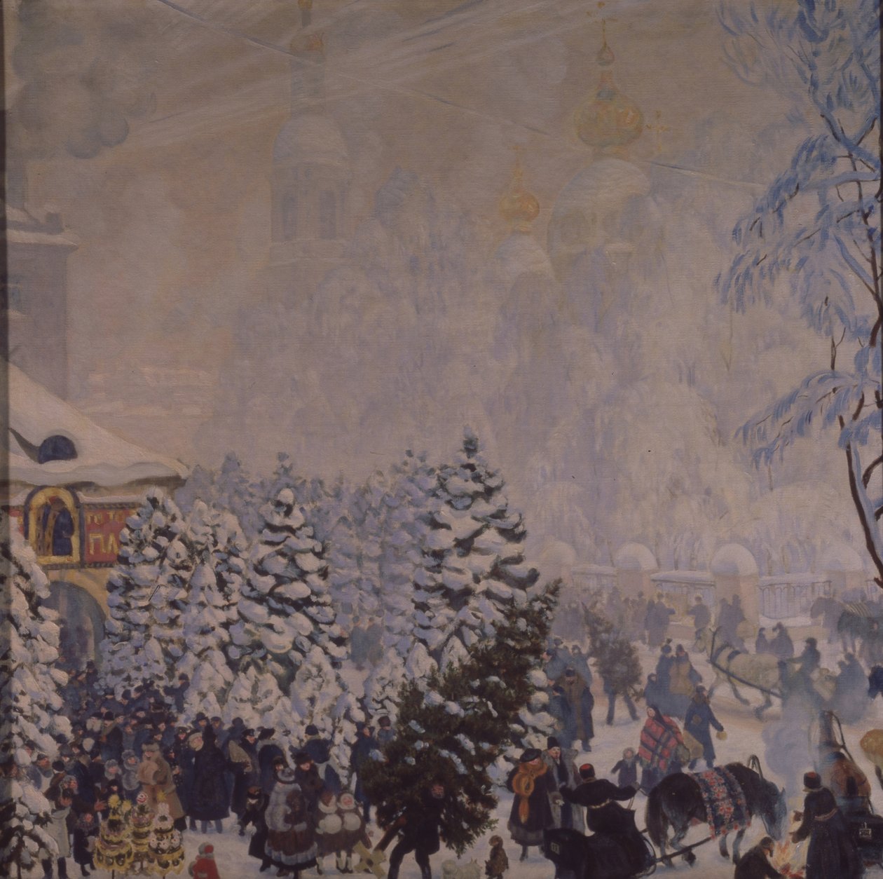 Karácsonyi vásár, 1918 alkotó: Boris Mikhailovich Kustodiev