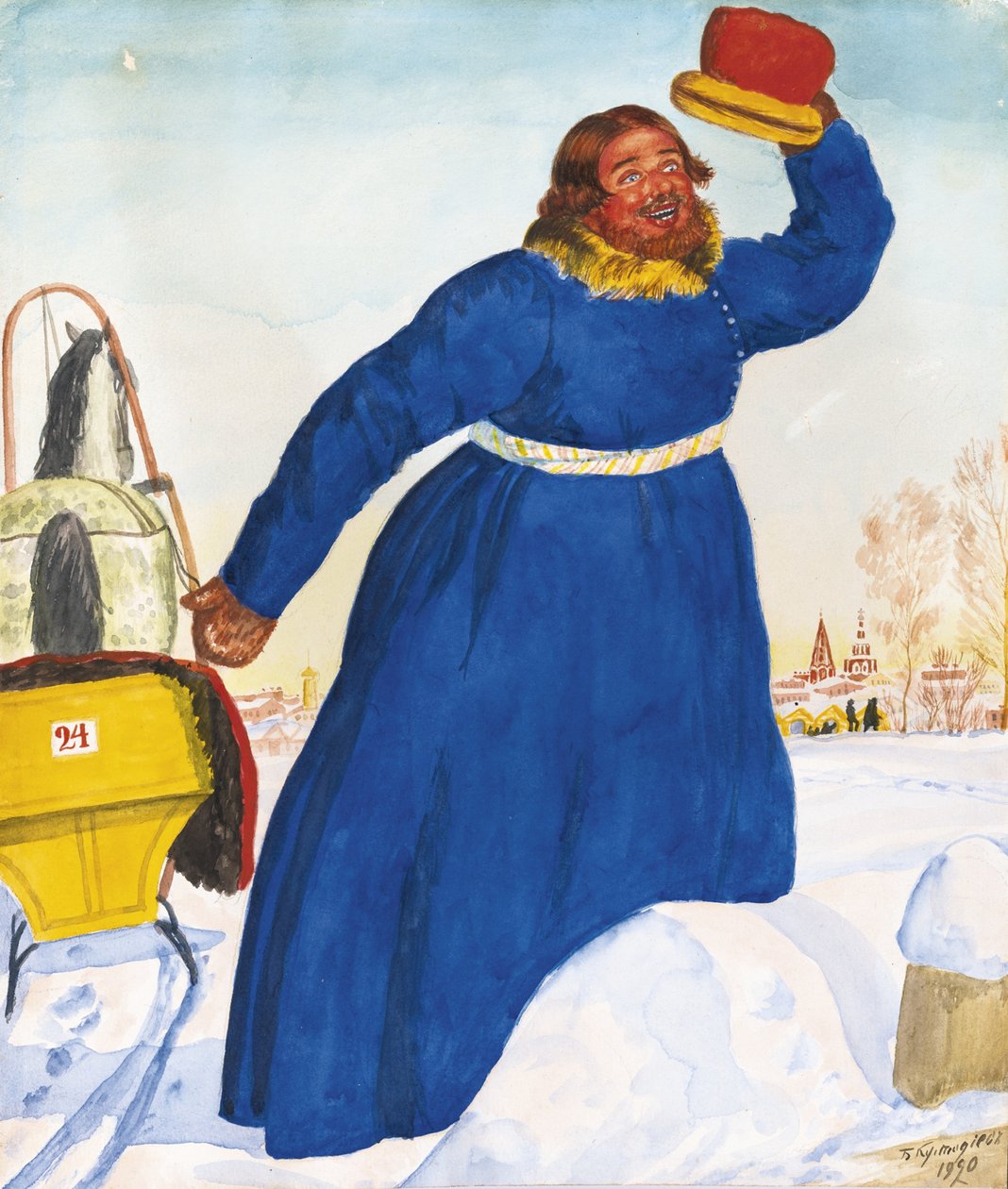 Kocsis, 1920 alkotó: Boris Mikhailovich Kustodiev