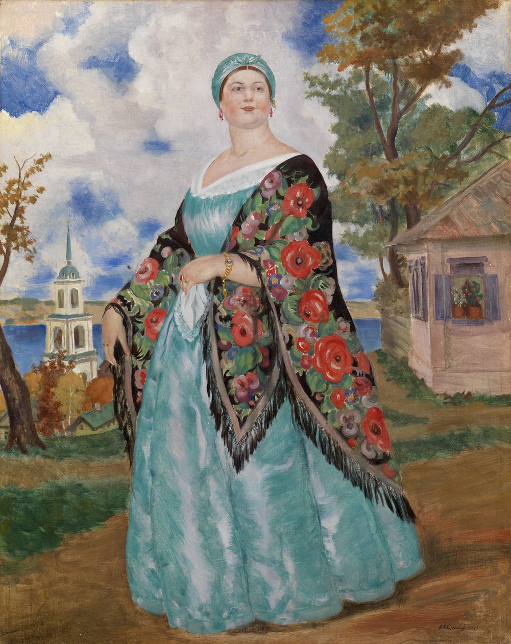 Kereskedő felesége, 1923 alkotó: Boris Mikhailovich Kustodiev