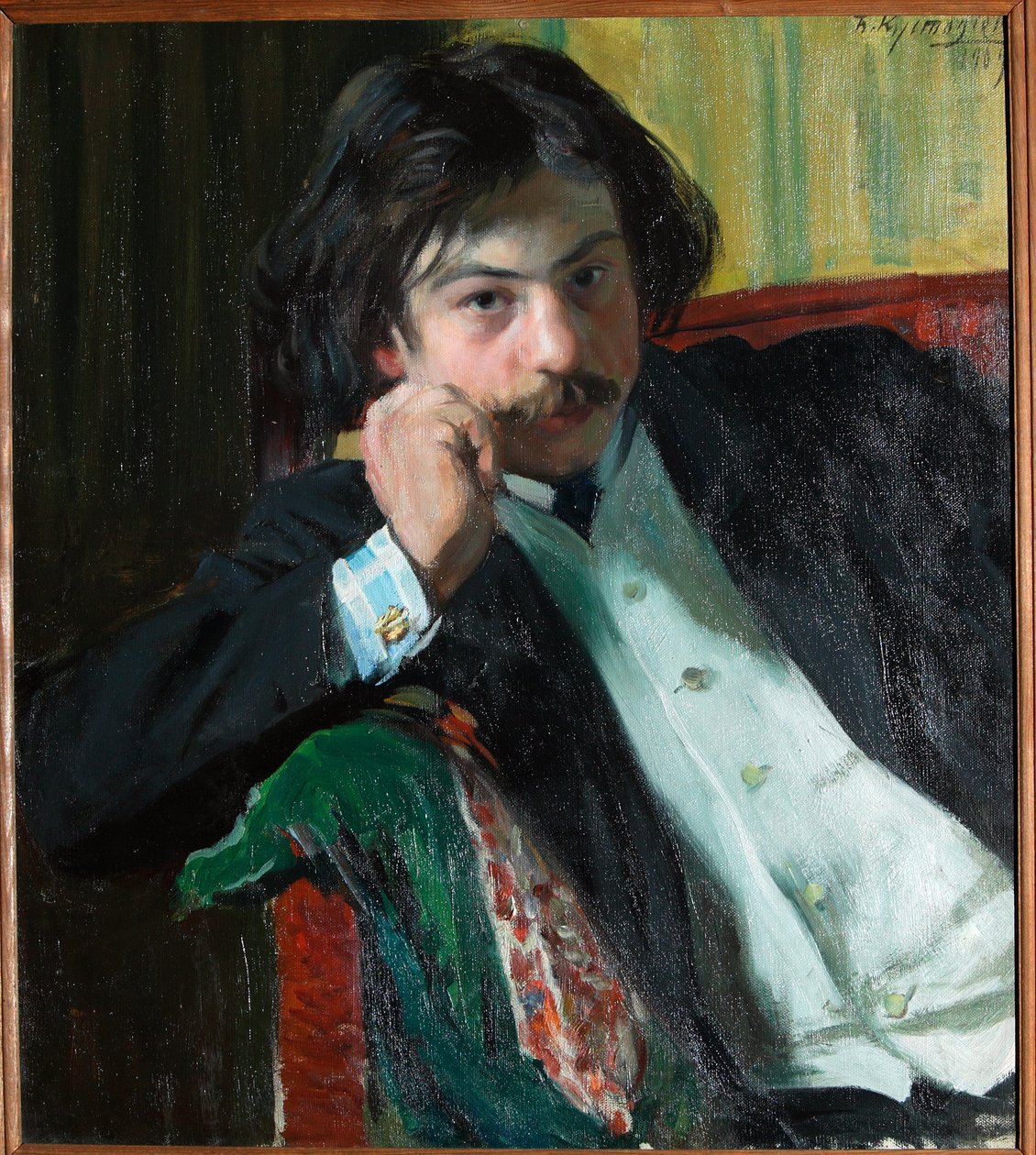 Janko Lavrin (1887-1986) költő portréja. Peinture de Boris Michailovich Kustodiev (Kustodiev) (1878-1927), Huile Sir Toile alkotó: Boris Mikhailovich Kustodiev
