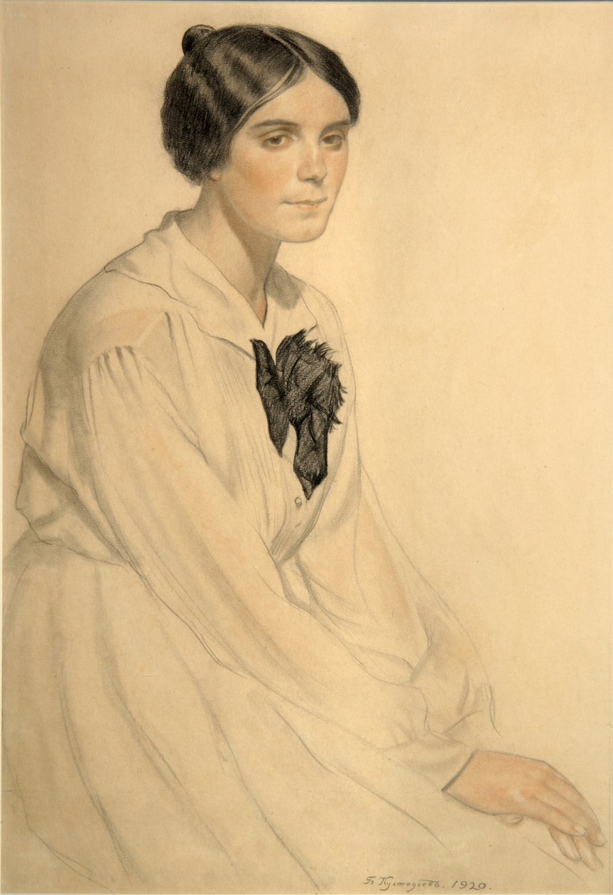 Xenia Nikolaevna Semenova Skalova portréja, 1920 alkotó: Boris Mikhailovich Kustodiev