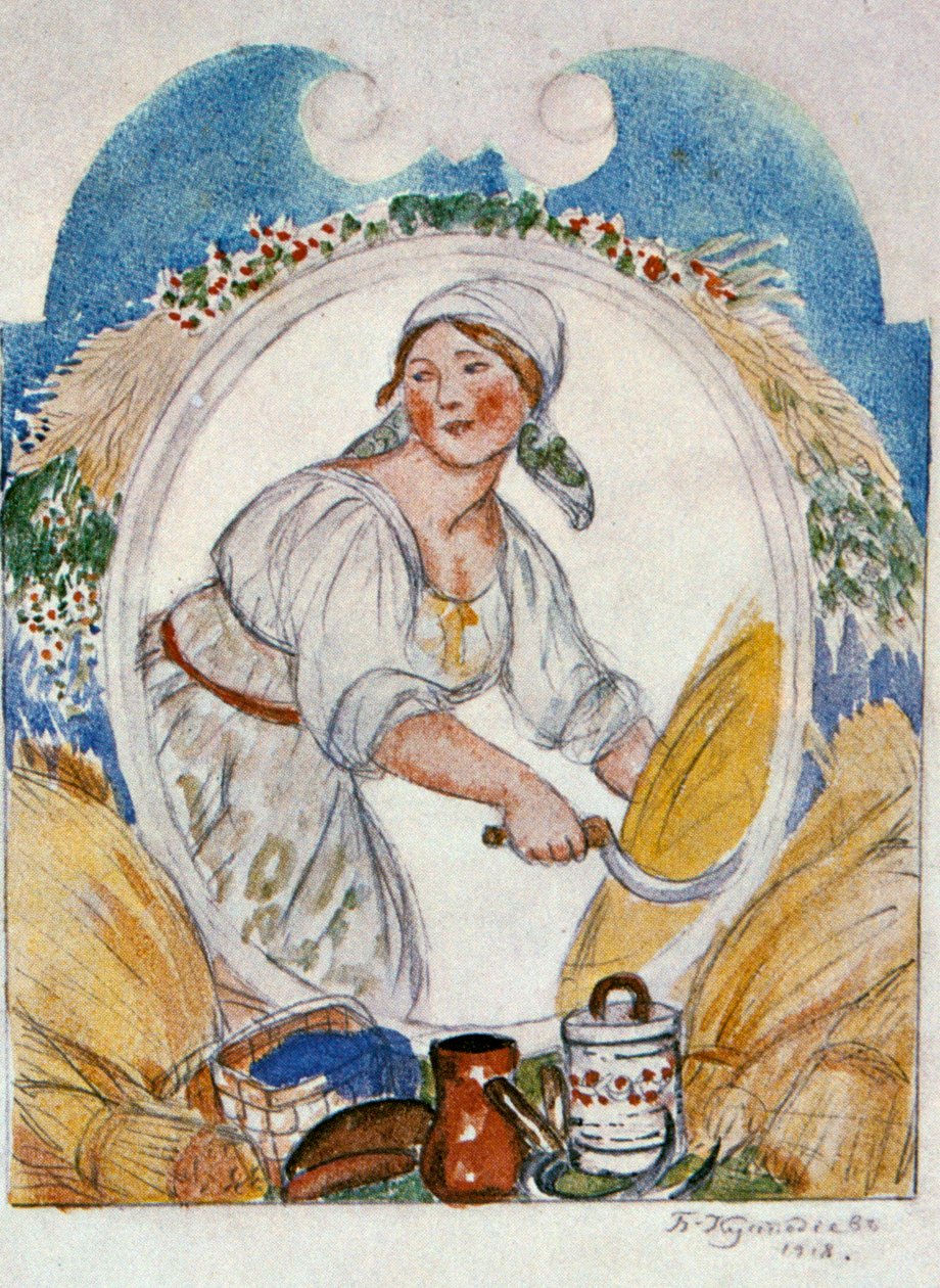 A Kaszás, 1918. alkotó: Boris Mikhailovich Kustodiev