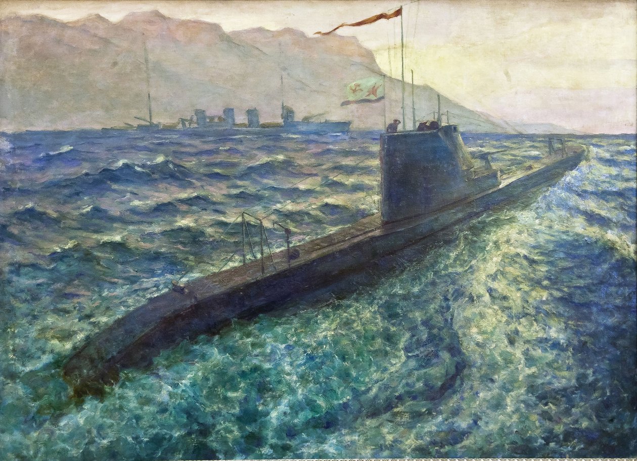 Tengeralattjáró Dejkin, Borisz Nyikolajevics (1890-1945). Olaj, vászon, mérete: 101x137 alkotó: Boris Nikolayevich Deykin