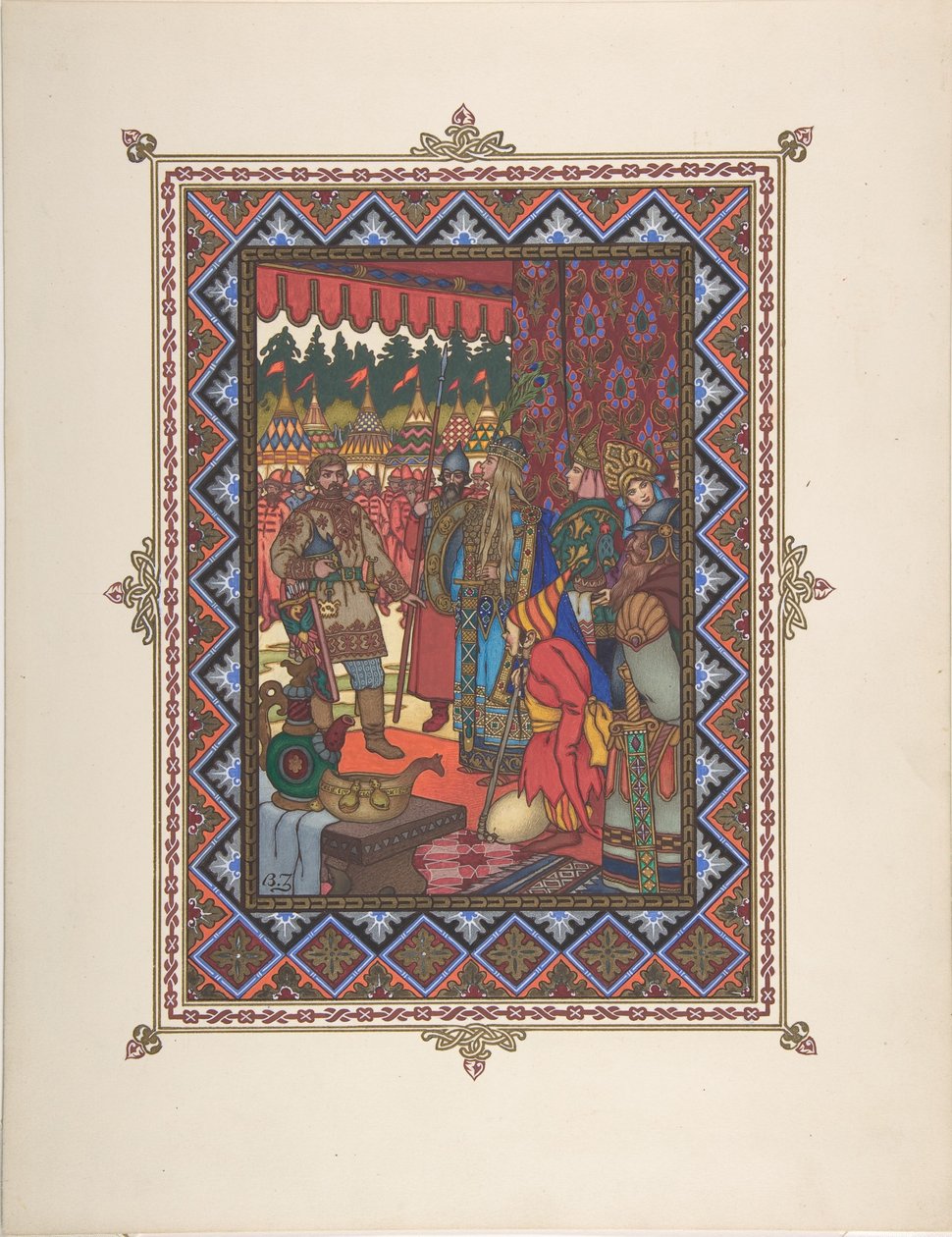 Illusztráció a Marya Morevna meséhez, c. 1925 alkotó: Boris Vasilievich Zvorykin