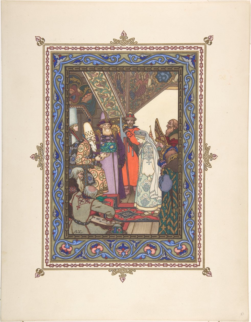 Illusztráció a Snegurochka meséhez, c. 1925 alkotó: Boris Vasilievich Zvorykin