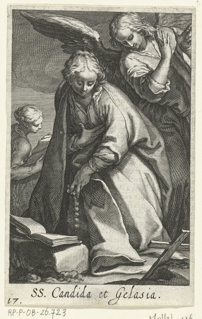 Szent Candida és Szent Gelasia remeték az angyallal SS. Candida et Gelasia (cím a tárgyon) Remetenők (sorozat címe) Sacra Eremus Ascetriarum (sorozat címe) alkotó: Boëtius Adamsz. Bolswert