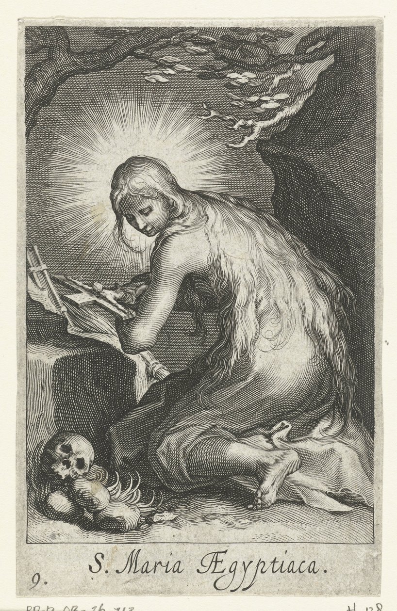 Egyiptomi Szent Mária remetenőként Remetenők (sorozat címe) Sacra Eremus Ascetriarum (sorozat címe) alkotó: Boëtius Adamsz. Bolswert