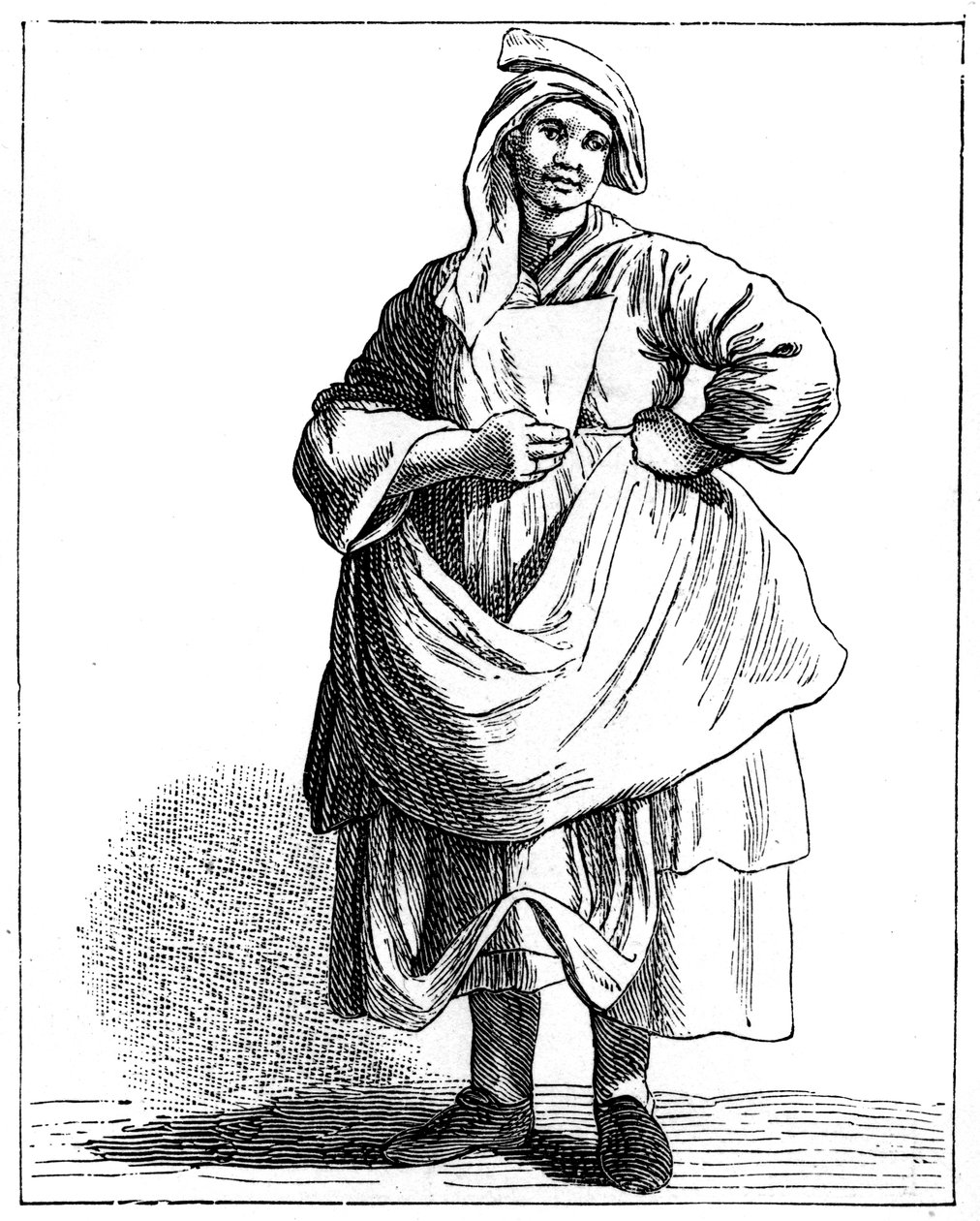 Régi kalapokkal kereskedő nő, 1737-1742. alkotó: Bouchardon