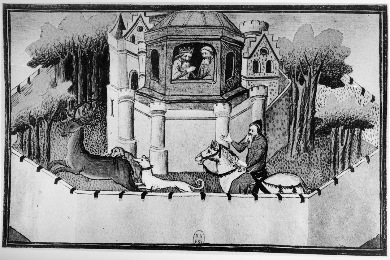 Ms Fr 2810, The Great Khan in Peking, "A világ csodáinak könyve", 1410-1212 körül (tempera pergamen) alkotó: Boucicaut Master