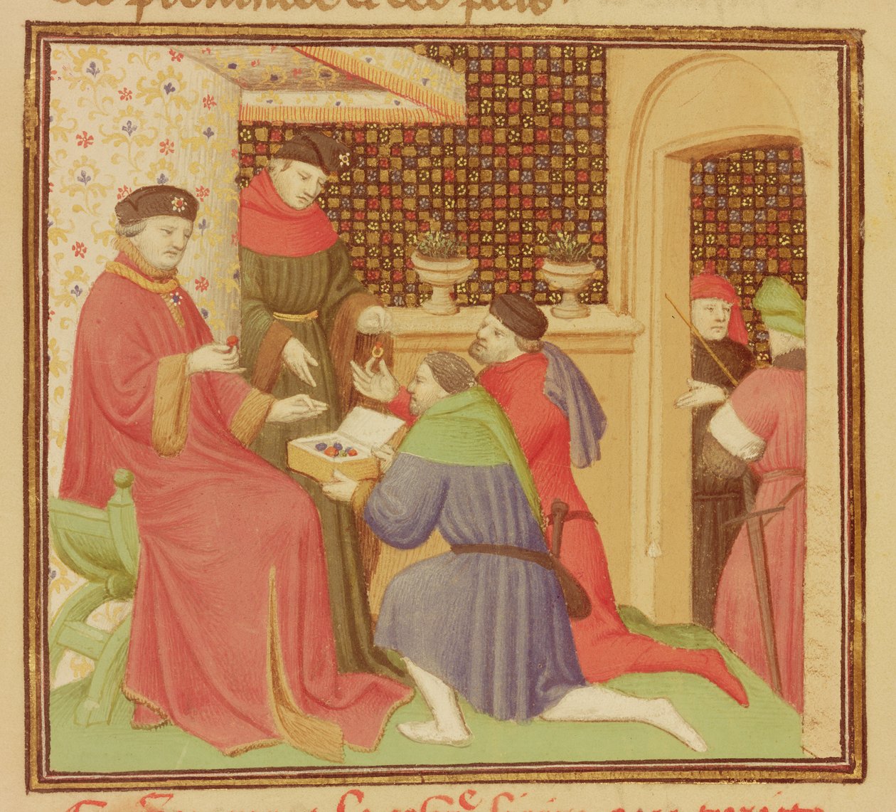 Ms Fr 9141 fol. 235 A herceg drágaköveket kap, Barthelemy l