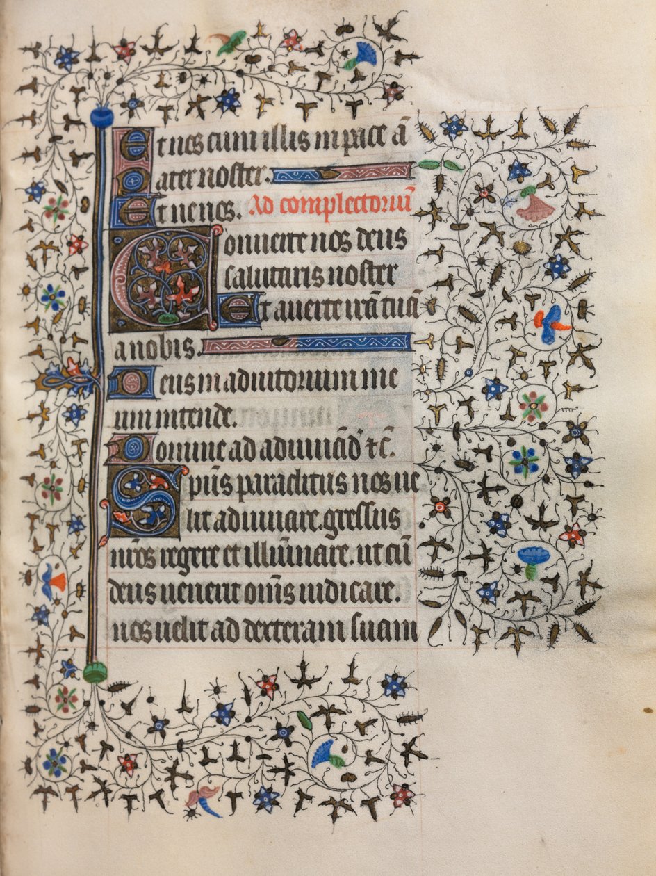 Órakönyv Párizs használata: Díszített iniciálé, c. 1420. alkotó: Boucicaut Master