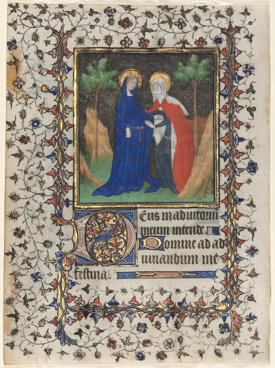 Levelek egy órakönyvből: A látogatás és Krisztus az ítéletben, c. 1415. alkotó: Boucicaut Master
