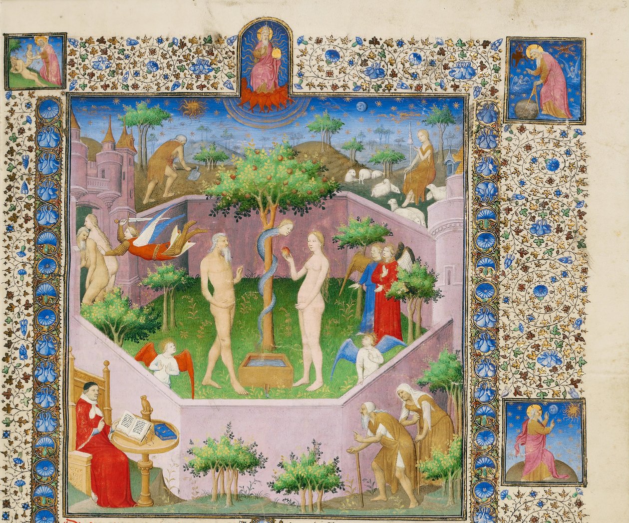 Ádám és Éva története, kb. 1413-1415 alkotó: Boucicaut Master,