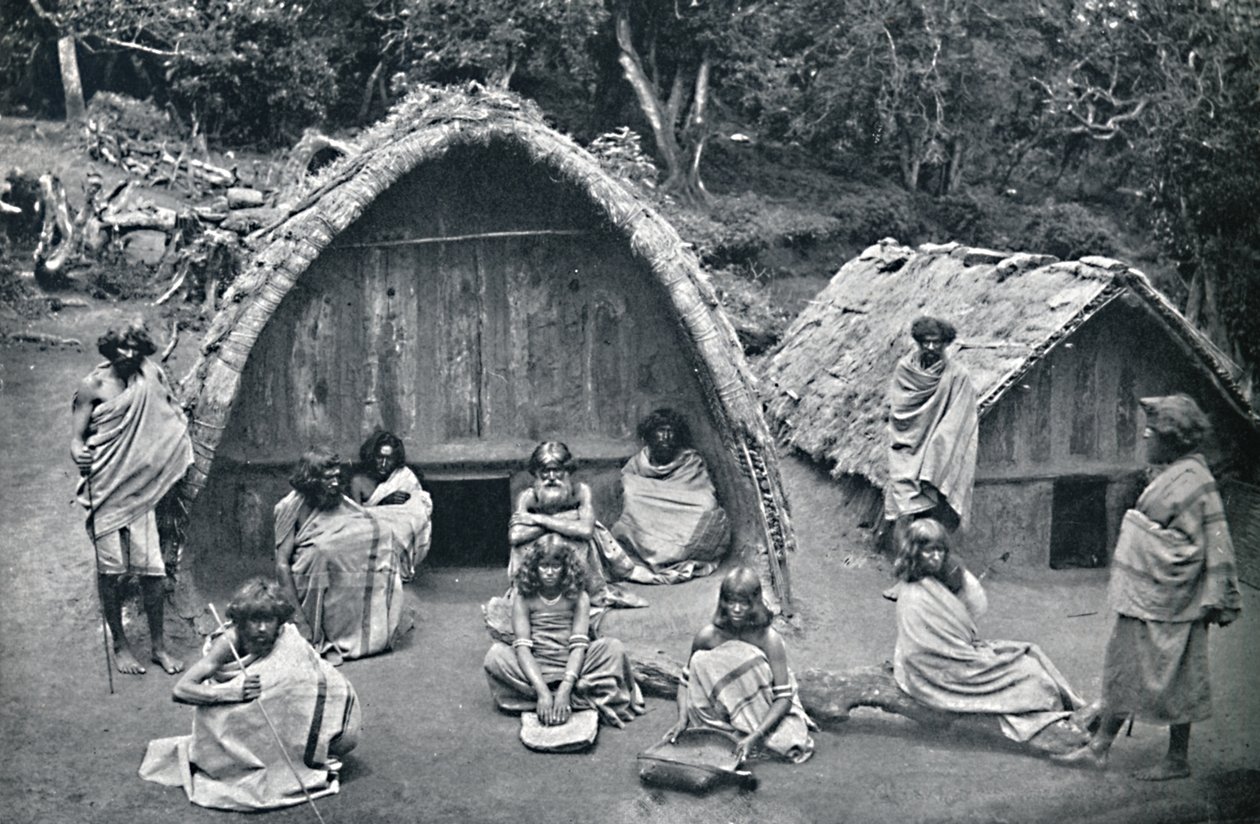 Egy todai ház egy bennszülött faluban, Indiában, 1902 alkotó: Bourne and Shepherd