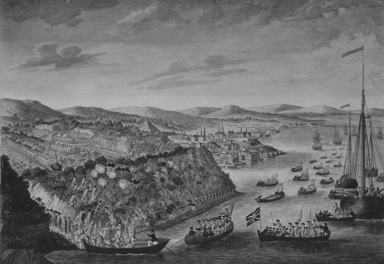 Quebec bevételének kilátása, 1759. szeptember 13., kb. 1760. alkotó: Bowles and Carver