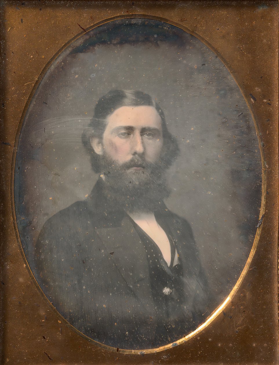 [szakállas férfi], 1853-57. alkotó: Brady and Co