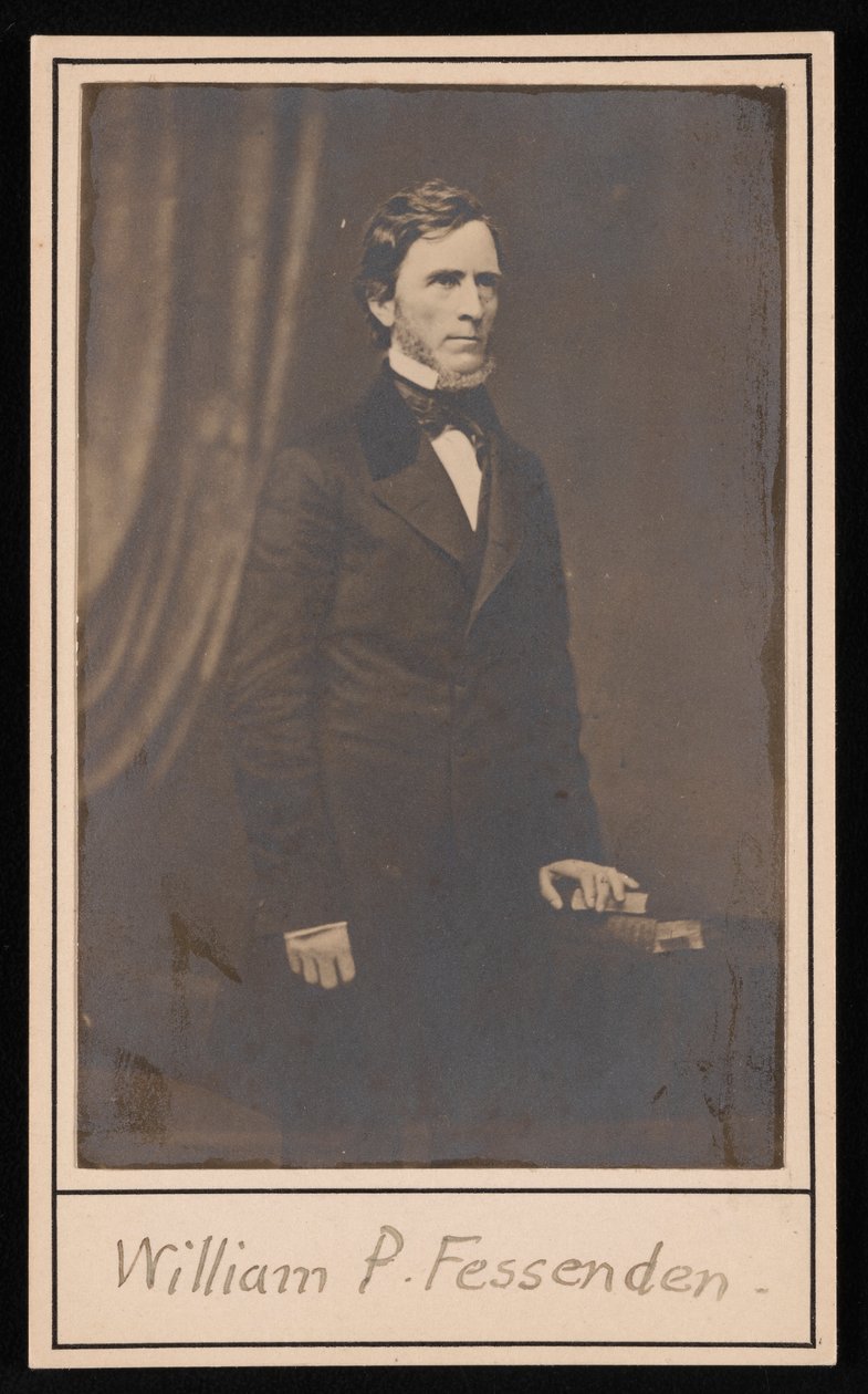 William Pitt Fessenden portréja 1806-1869, 1869 előtt. alkotó: Brady