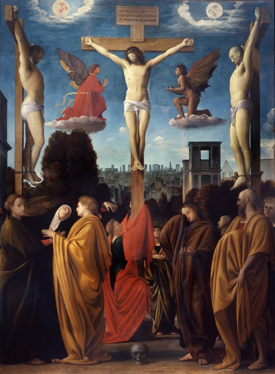 A keresztre feszítés, kb. 1505-1510. alkotó: Bramantino