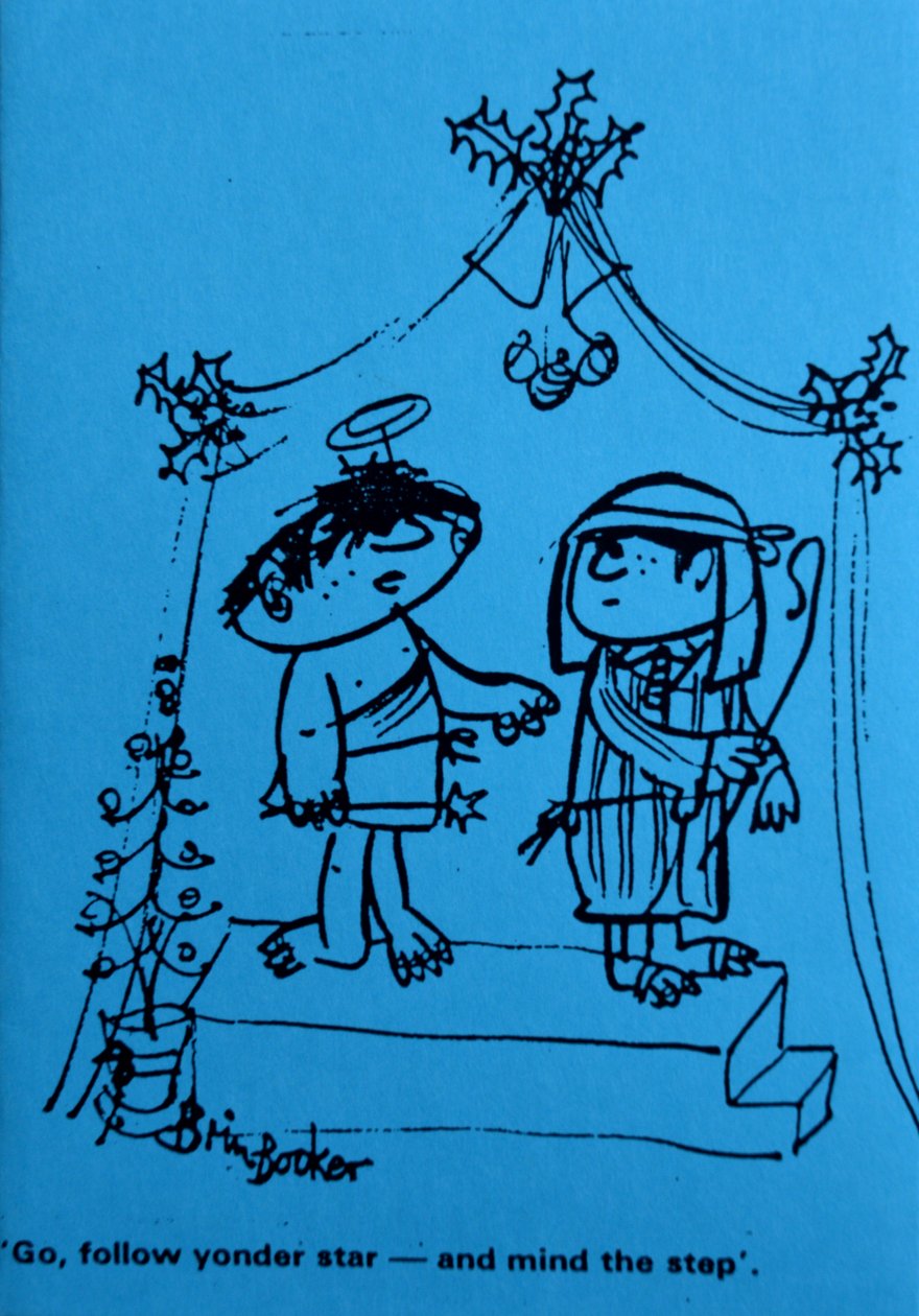 Go Follow Yonder Star (toll és tinta kék papírra) alkotó: Brenda Brin Booker
