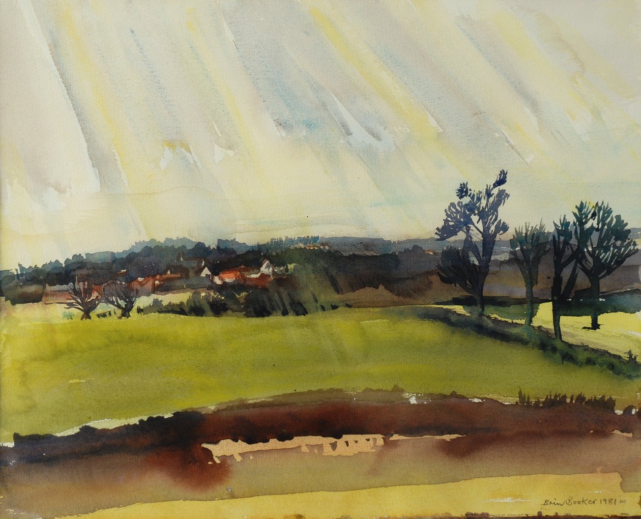 Esős reggel, 1981 (wc papíron) alkotó: Brenda Brin Booker