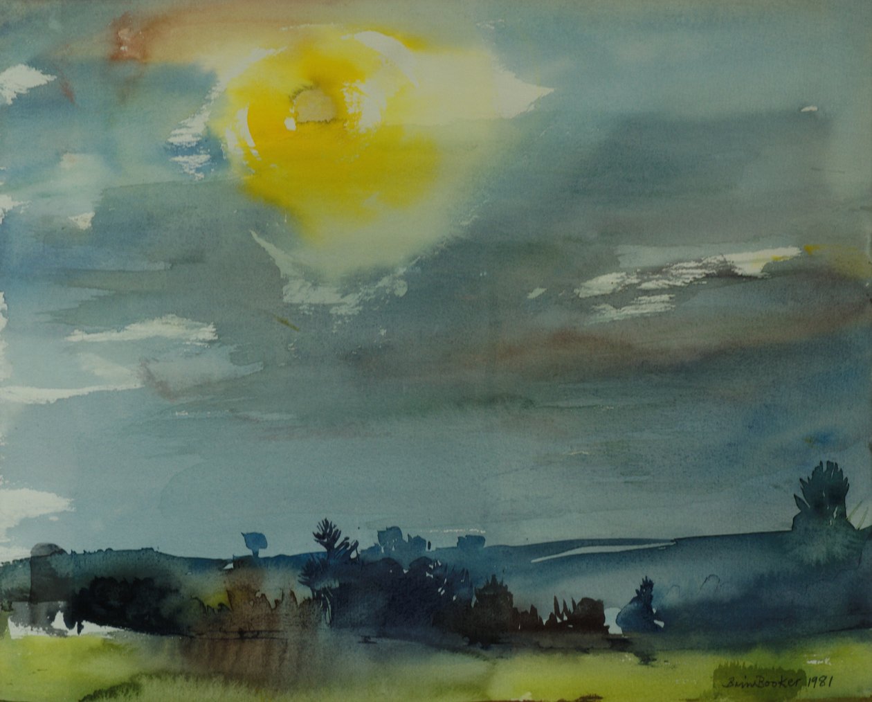 Eső a levegőben, 1981 (wc papíron) alkotó: Brenda Brin Booker