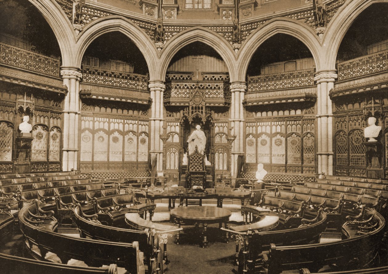 Közös tanácsterem a Londoni Guildhallban, 1890 alkotó: British Photographer