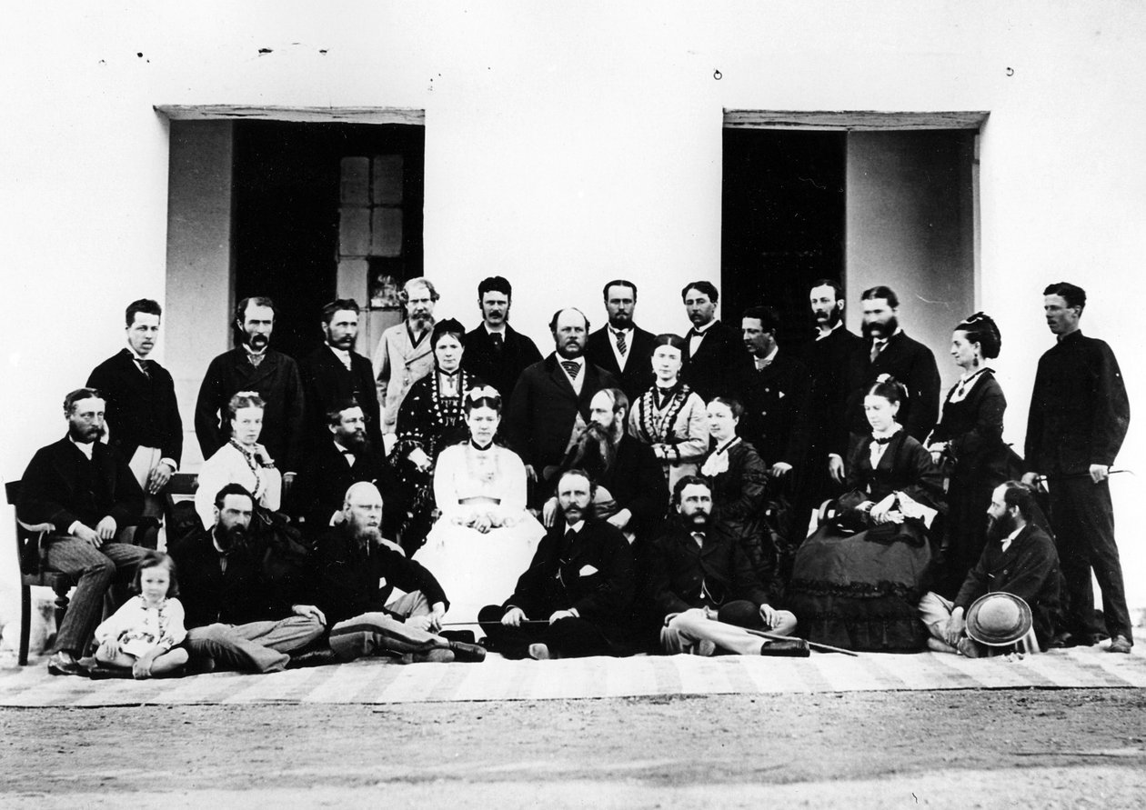 Csoport a Nixons Oodeypore-ban, 1871 körül alkotó: British Photographer
