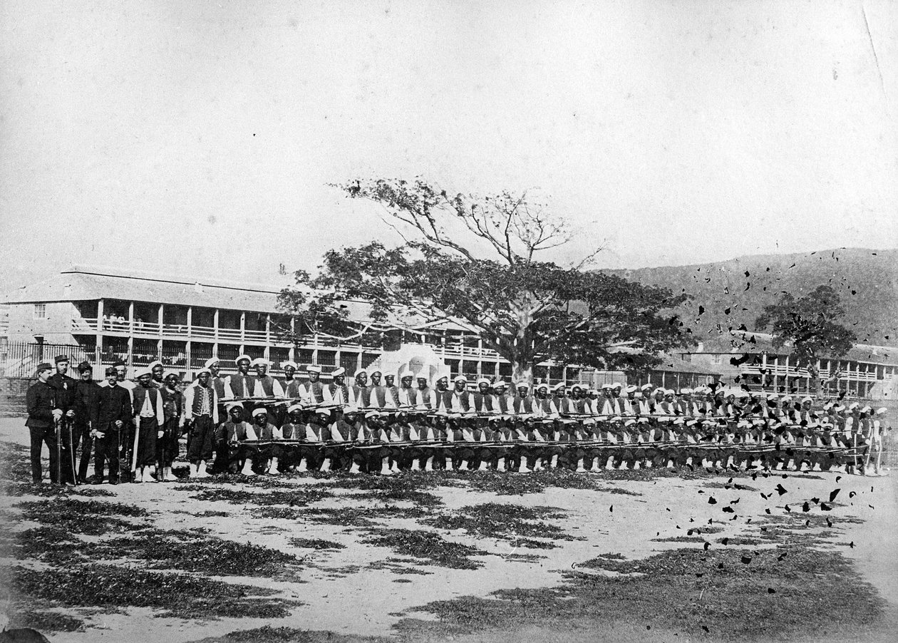 A nyugat-indiai ezred katonái, 1870-90 körül alkotó: British Photographer