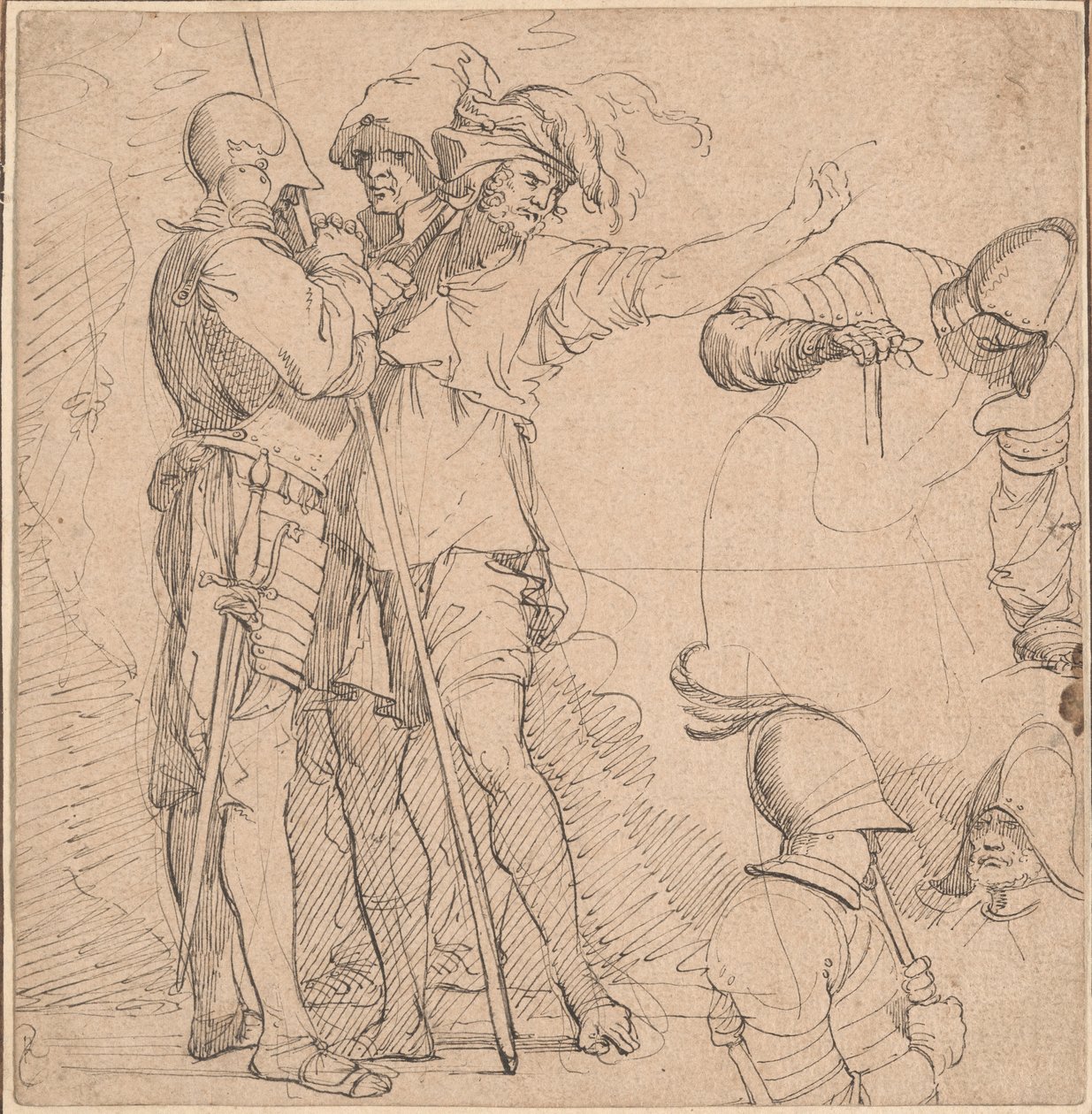 Capriccio Salvator Rosa "figurájából" származik alkotó: British 18th Century