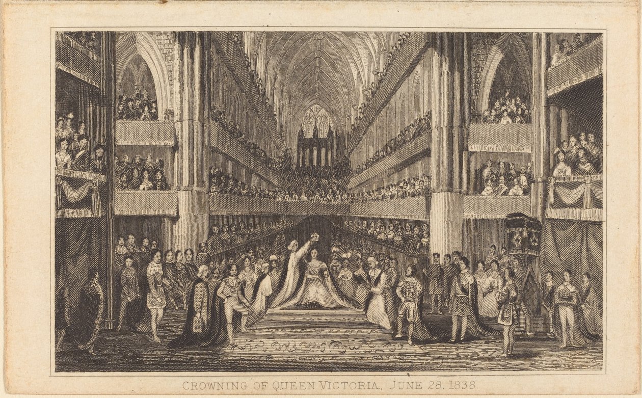 Viktória királynő megkoronázása, 1838. június 28. [jobb fele] alkotó: British 19th Century