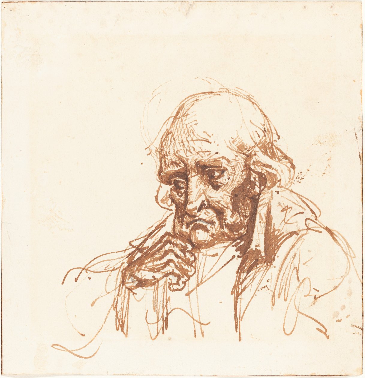 Egy öregember feje alkotó: British 19th Century