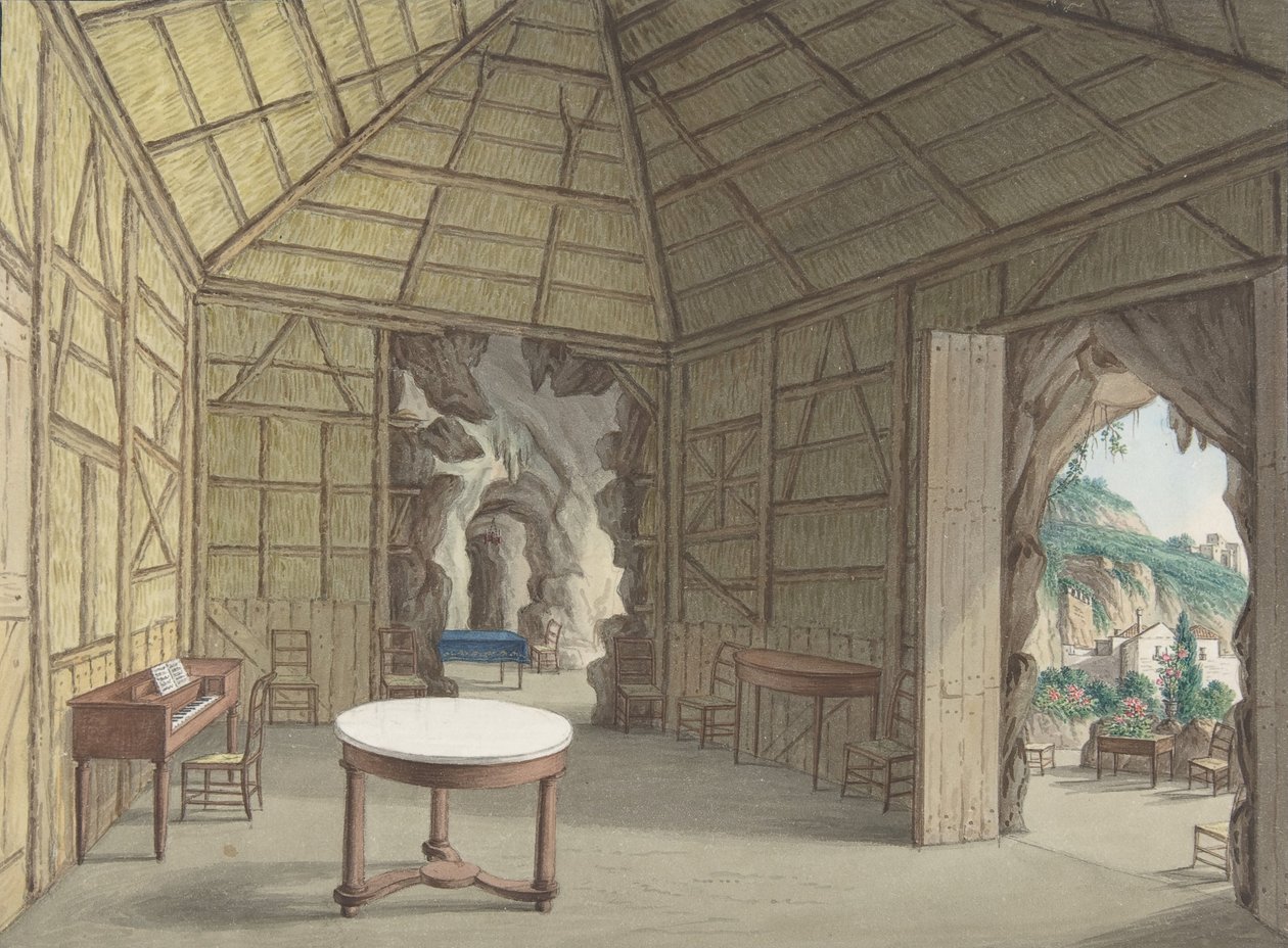 Ebédlő, Villa Barbaja, Nápoly, 1800-1870. alkotó: British Anonymous 19th Century.