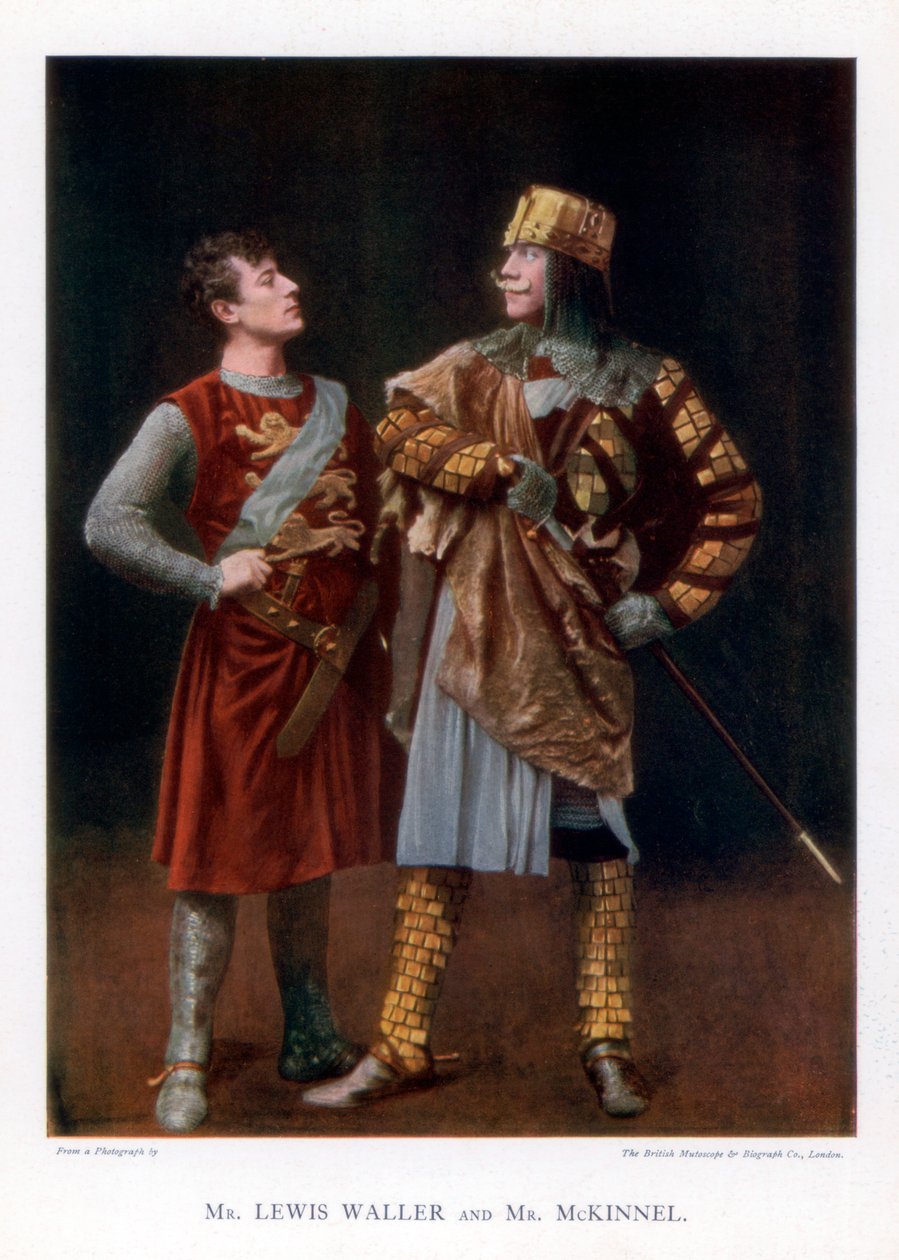 Lewis Waller és Mr McKinnel, angol színészek, 1901. alkotó: British Mutoscope
