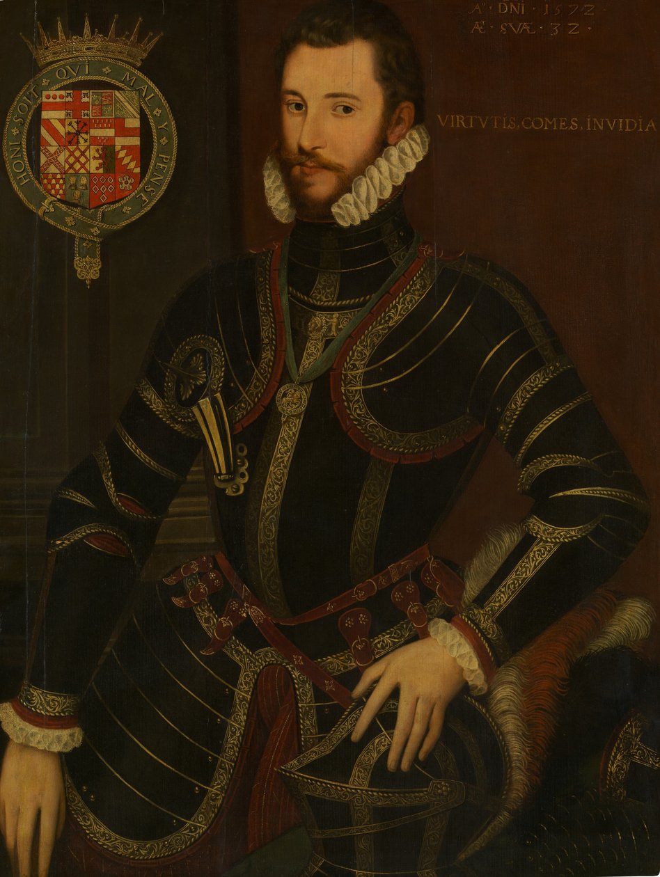 Walter Devereux 1539-1576, Essex első grófjának portréja, 1572-ben. alkotó: British Painter.