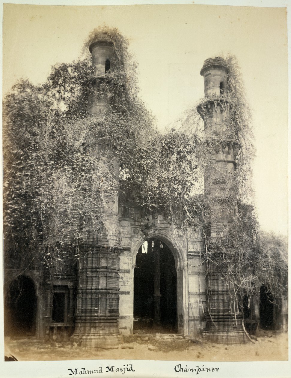 Mahmud Masjid (Nagina Masjid), Champaner, 1875 körül (f/w fotó) alkotó: British Photographer