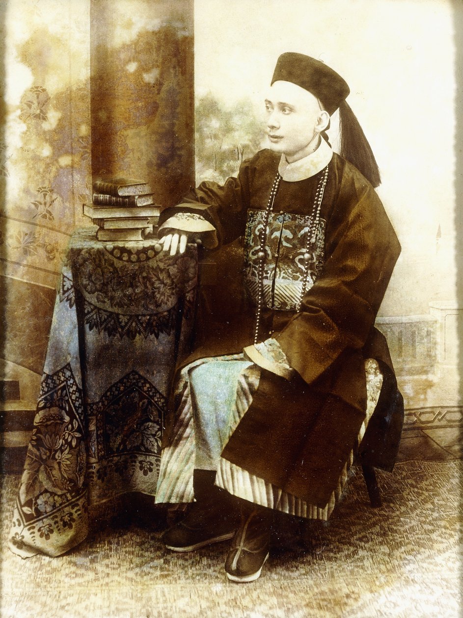 Egy mandarin portréja, valószínűleg kantoni, 1890 körül, 1890 körül alkotó: British Photographer