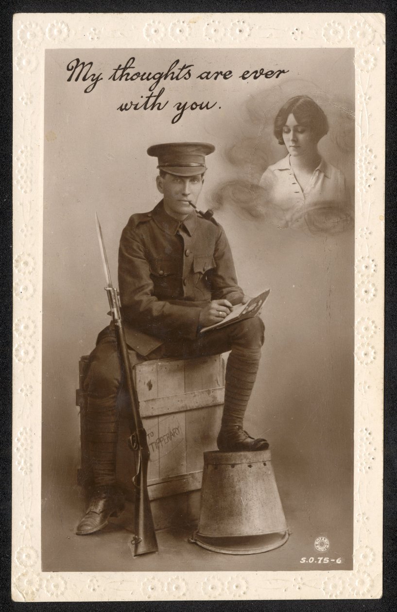 Egyesült Királyság: Kairó, Egyiptom, Kairó, az első világháború idején a Cairo Postcard Trust által készített szentimentális képeslap. alkotó: British Photographer