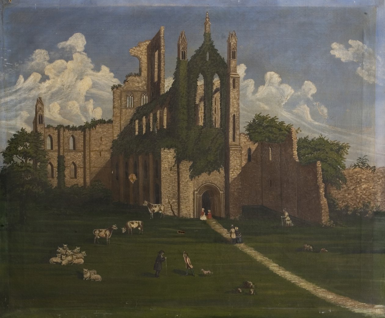 Egy romos apátság, 19. század közepe (olaj, vászon) alkotó: British School