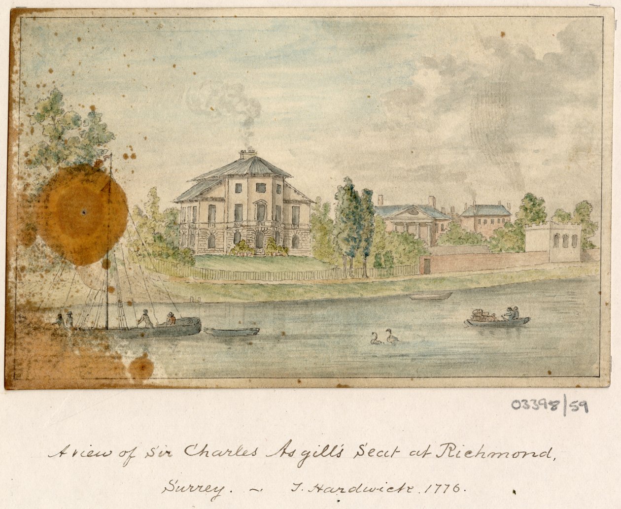 Vázlatsorozat, nézetek Nagy-Britanniában, a kontinensen és Amerikában 1772-1778 (akvarell) alkotó: British School