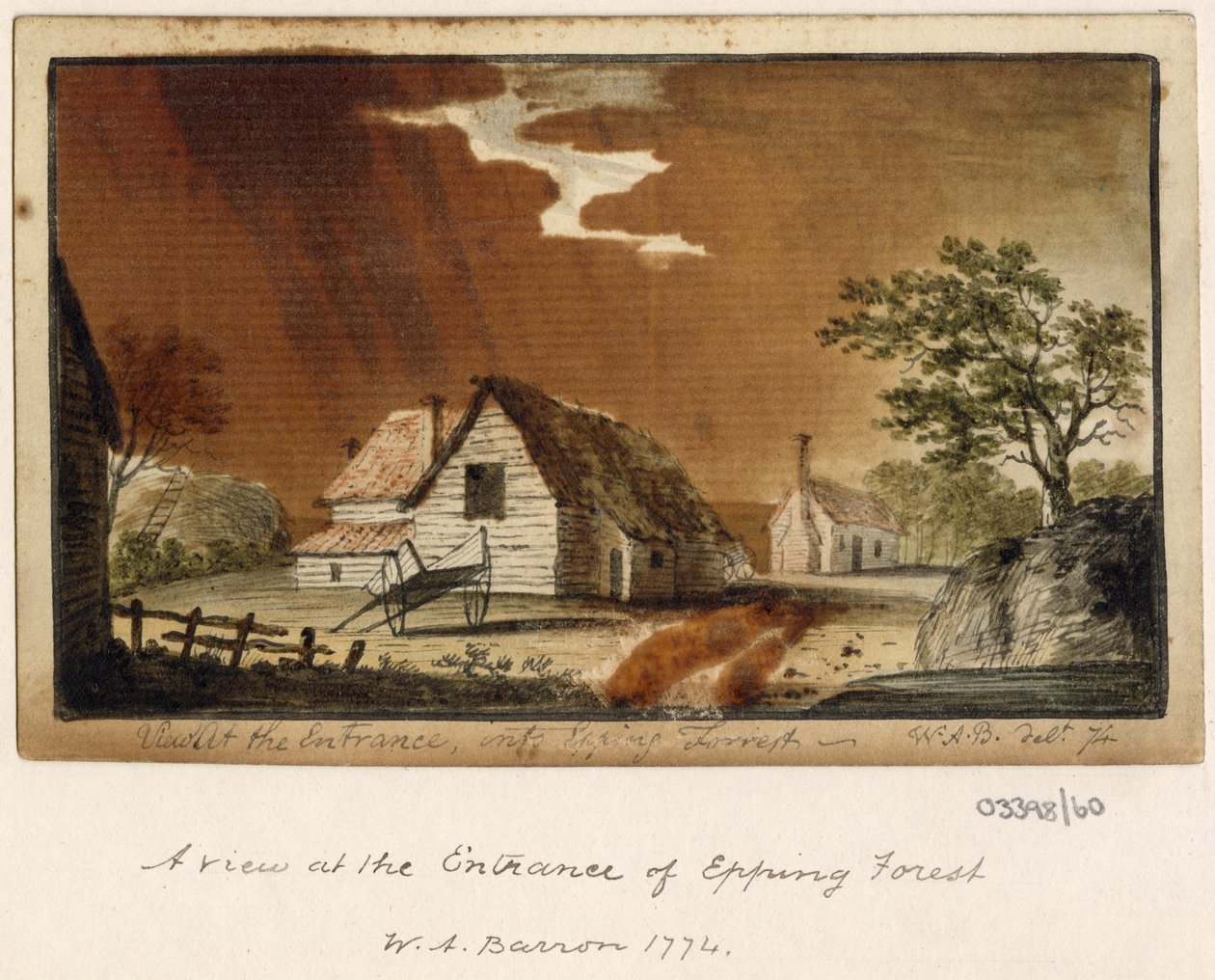 Vázlatsorozat, nézetek Nagy-Britanniában, a kontinensen és Amerikában 1772-1778 (akvarell) alkotó: British School