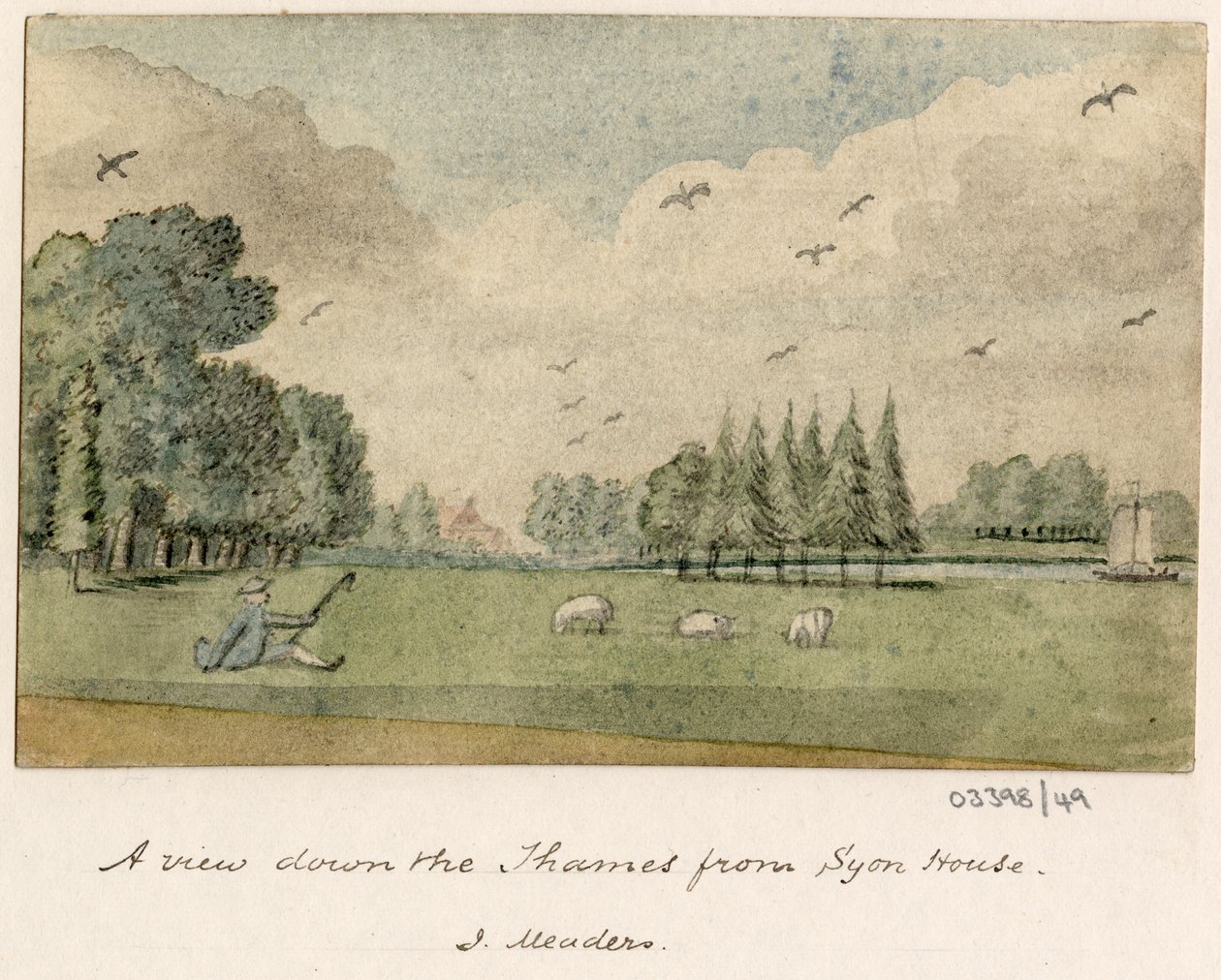 Vázlatsorozat, nézetek Nagy-Britanniában, a kontinensen és Amerikában 1772-1778 (akvarell) alkotó: British School