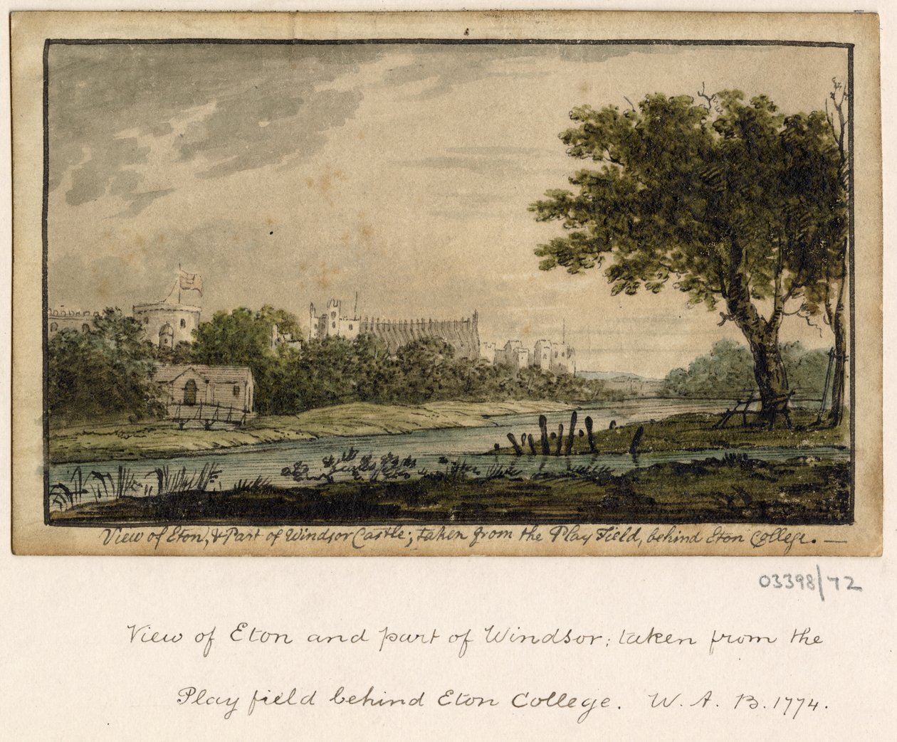Vázlatsorozat, nézetek Nagy-Britanniában, a kontinensen és Amerikában 1772-1778 (akvarell) alkotó: British School